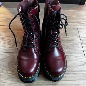 Dr. Martens Cherry Red Lace-Up Boots